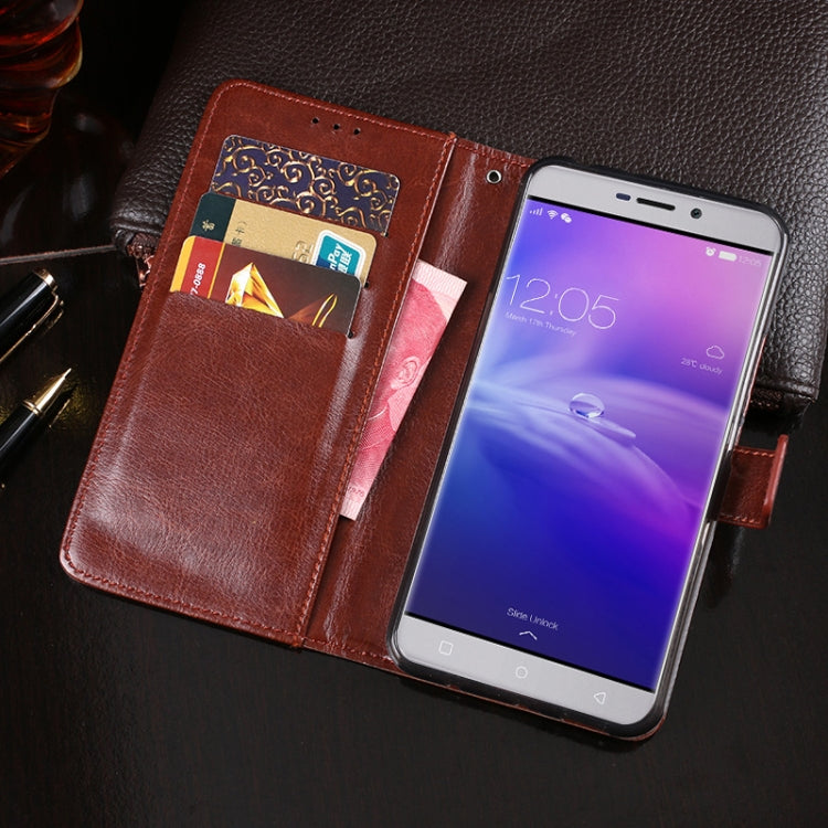 For Blackview R7 idewei Crazy Horse Texture Horizontal Flip Leather Case with Holder & Card Slots & Wallet(Dark Blue) - More Brand by idewei | Online Shopping South Africa | PMC TechLife | Buy Now Pay Later Mobicred