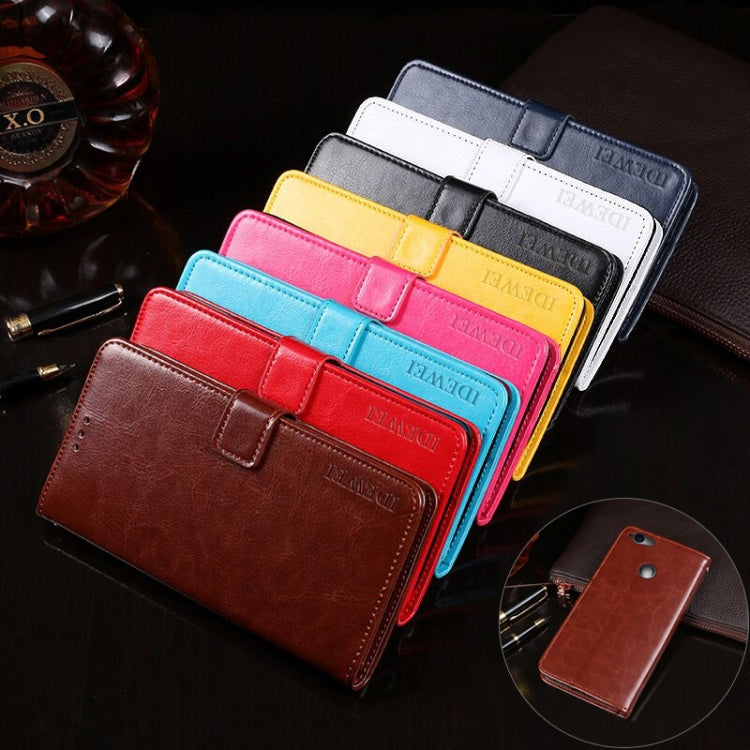 For Blackview R7 idewei Crazy Horse Texture Horizontal Flip Leather Case with Holder & Card Slots & Wallet(Dark Blue) - More Brand by idewei | Online Shopping South Africa | PMC TechLife | Buy Now Pay Later Mobicred