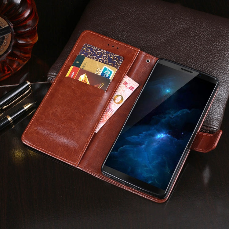 For Cubot J5 idewei Crazy Horse Texture Horizontal Flip Leather Case with Holder & Card Slots & Wallet(Black) - free shipping - PMC Jewellery - Order now!