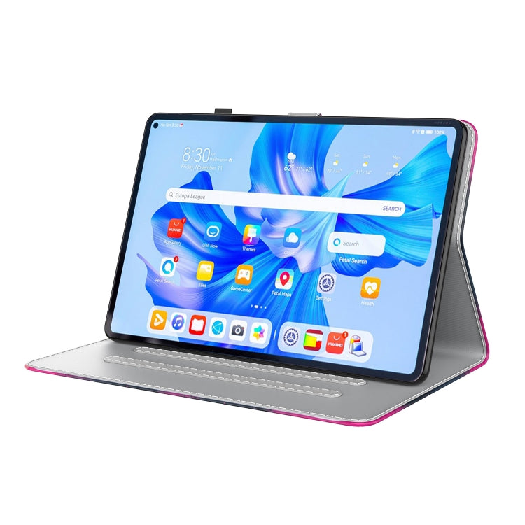For Huawei MatePad Pro 11 2022 Watercolor Pattern Flip Leather Tablet Case(Berry Color) - Huawei by PMC TechLife | Online Shopping South Africa | PMC TechLife | Buy Now Pay Later Mobicred
