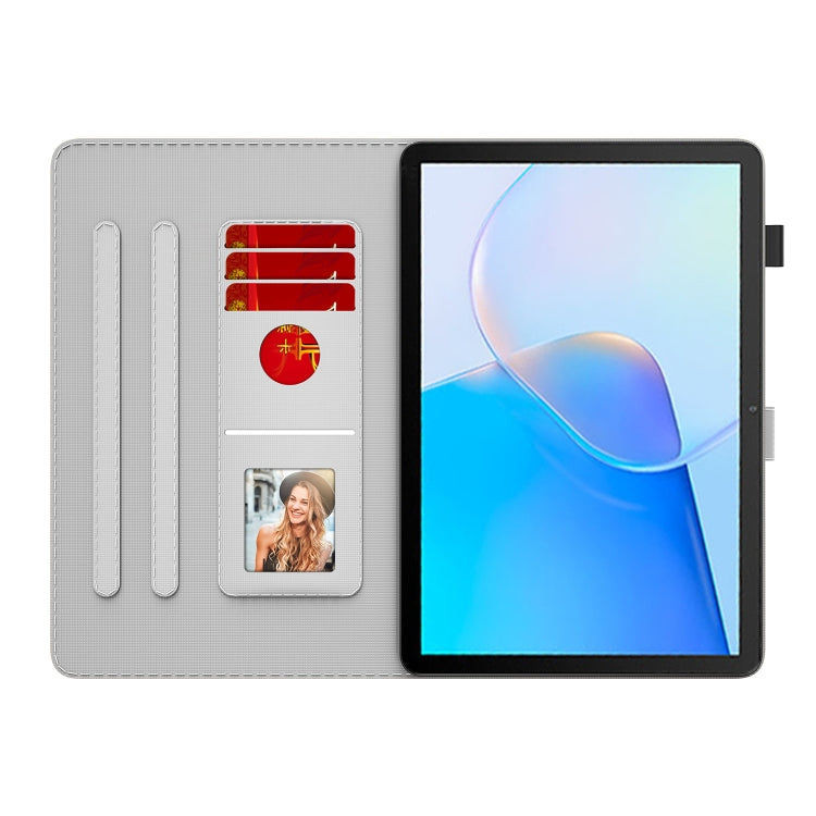 For Huawei MatePad SE Watercolor Pattern Flip Leather Tablet Case(Purple Red) - Huawei by PMC TechLife | Online Shopping South Africa | PMC TechLife | Buy Now Pay Later Mobicred