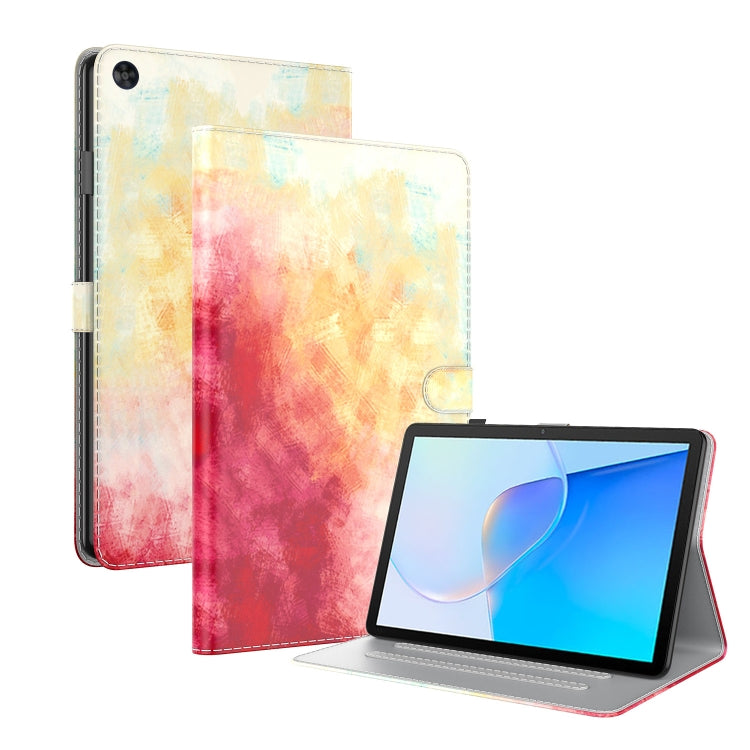 For Huawei MatePad SE Watercolor Pattern Flip Leather Tablet Case(Spring Cherry) - Huawei by PMC TechLife | Online Shopping South Africa | PMC TechLife | Buy Now Pay Later Mobicred