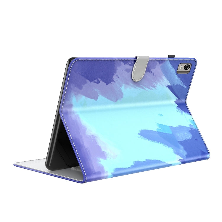For Nokia T21 Watercolor Pattern Flip Leather Tablet Case(Winter Snow) - Nokia by PMC TechLife | Online Shopping South Africa | PMC TechLife | Buy Now Pay Later Mobicred