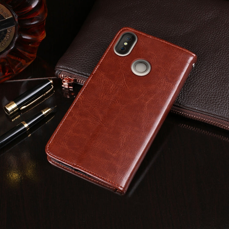 For Doogee X70 idewei  Crazy Horse Texture Horizontal Flip Leather Case with Holder & Card Slots & Wallet(Black) - More Brand by idewei | Online Shopping South Africa | PMC TechLife | Buy Now Pay Later Mobicred