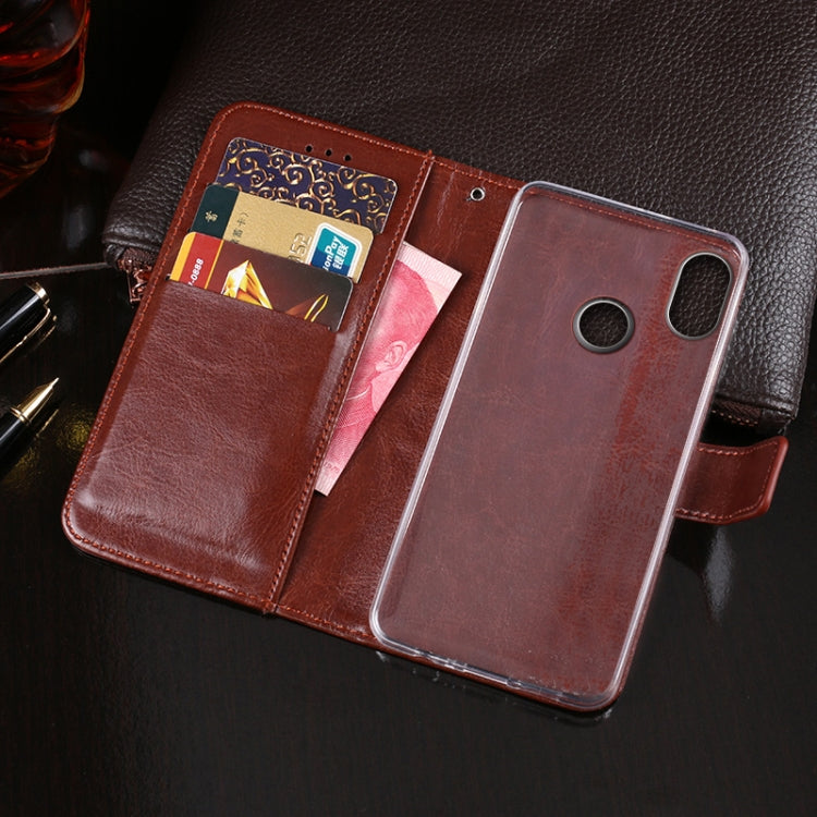 For Doogee X70 idewei  Crazy Horse Texture Horizontal Flip Leather Case with Holder & Card Slots & Wallet(Black) - More Brand by idewei | Online Shopping South Africa | PMC TechLife | Buy Now Pay Later Mobicred