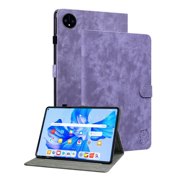 For Huawei MatePad Pro 11 2022 Tiger Pattern Flip Leather Tablet Case(Purple) - Huawei by PMC TechLife | Online Shopping South Africa | PMC TechLife | Buy Now Pay Later Mobicred