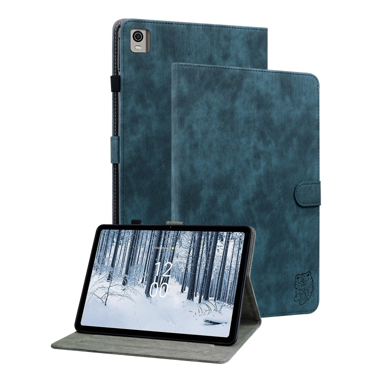 For Nokia T21 Tiger Pattern Flip Leather Tablet Case(Dark Blue) - free shipping - PMC TechLife - Order now!