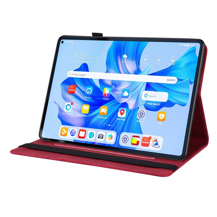 For Huawei MatePad Pro 11 2022 Butterfly Flower Embossed Leather Tablet Case(Red) - Huawei by PMC TechLife | Online Shopping South Africa | PMC TechLife | Buy Now Pay Later Mobicred