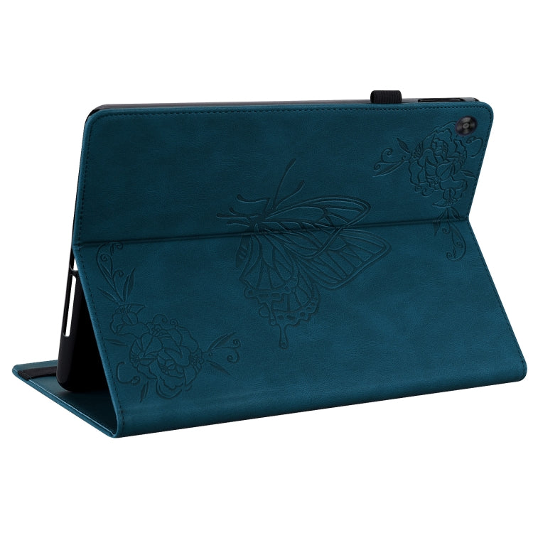 For Huawei MatePad SE Butterfly Flower Embossed Leather Tablet Case(Blue) - Huawei by PMC TechLife | Online Shopping South Africa | PMC TechLife | Buy Now Pay Later Mobicred