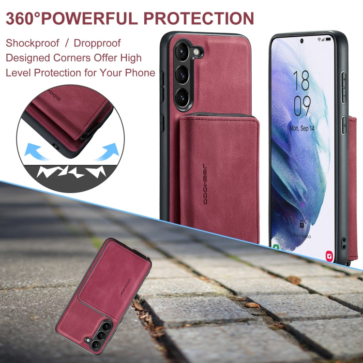For Samsung Galaxy S24 5G JEEHOOD Magnetic Zipper Horizontal Flip Leather Phone Case(Red) - free shipping - PMC Jewellery - Order now!