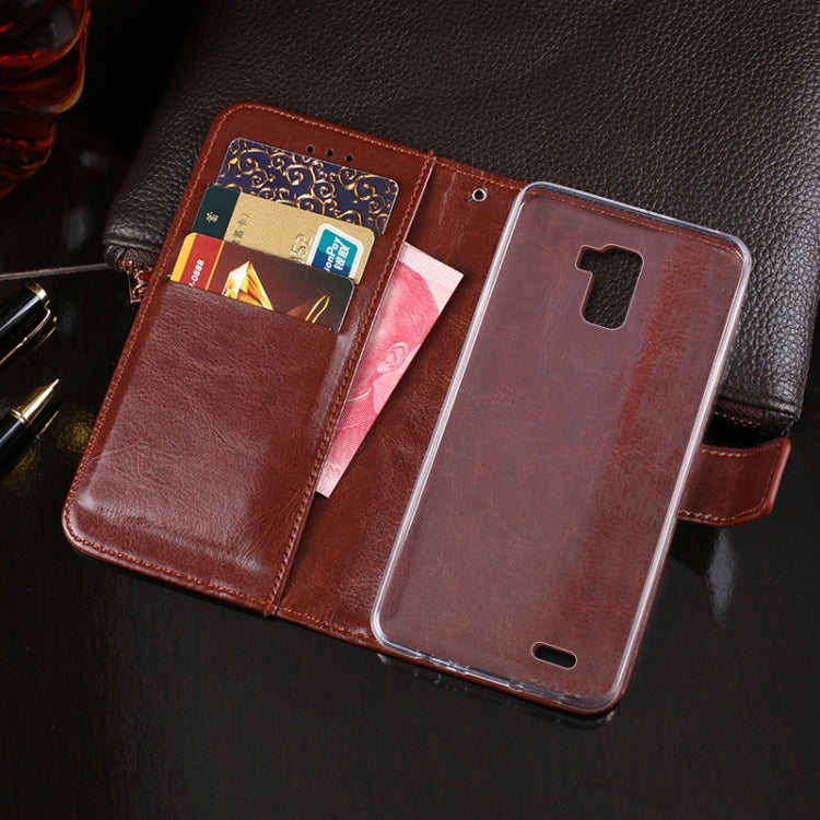 For Oukitel K5000 idewei  Crazy Horse Texture Horizontal Flip Leather Case with Holder & Card Slots & Wallet(Brown) - free shipping - PMC Jewellery - Order now!