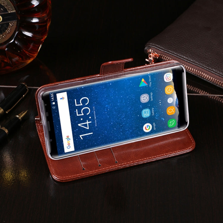 For Oukitel K5000 idewei  Crazy Horse Texture Horizontal Flip Leather Case with Holder & Card Slots & Wallet(Yellow) - free shipping - PMC Jewellery - Order now!