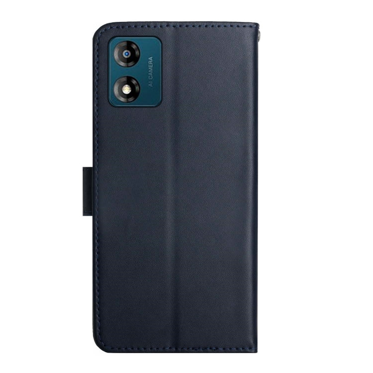 For Motorola Moto E13 4G Genuine Leather Fingerprint-proof Flip Phone Case(Blue) - free shipping - PMC TechLife - Order now!