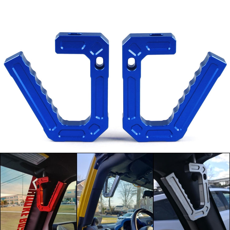 For Jeep Wrangler JK 2007-2018 Car Modification Aluminum Interior Handle(Blue) - Door Handles by PMC TechLife | Online Shopping South Africa | PMC TechLife | Buy Now Pay Later Mobicred