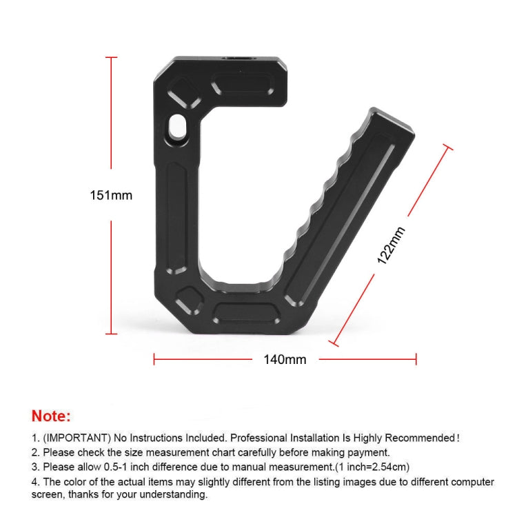 For Jeep Wrangler JK 2007-2018 Car Modification Aluminum Interior Handle(Black) - Door Handles by PMC TechLife | Online Shopping South Africa | PMC TechLife | Buy Now Pay Later Mobicred