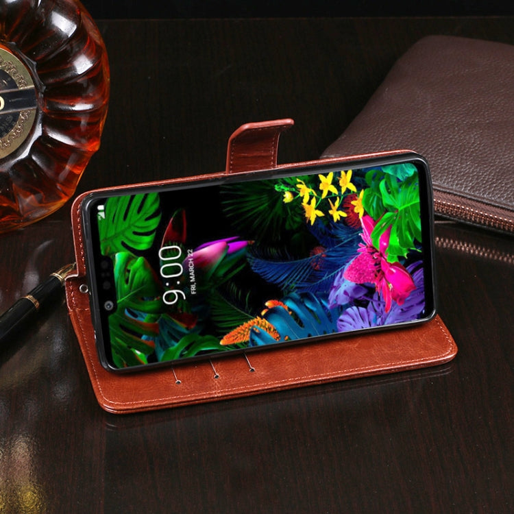 For LG G8 ThinQ idewei Crazy Horse Texture Horizontal Flip Leather Case with Holder & Card Slots & Wallet(Brown) - LG Cases by idewei | Online Shopping South Africa | PMC Jewellery | Buy Now Pay Later Mobicred