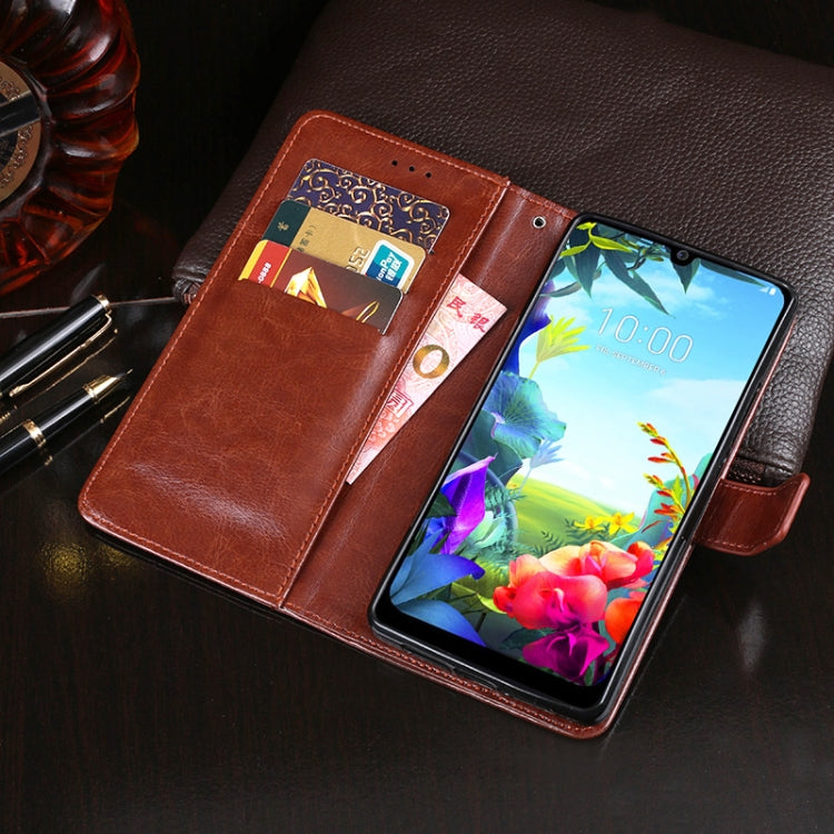 For LG K40S idewei Crazy Horse Texture Horizontal Flip Leather Case with Holder & Card Slots & Wallet(Yellow) - LG Cases by idewei | Online Shopping South Africa | PMC Jewellery | Buy Now Pay Later Mobicred