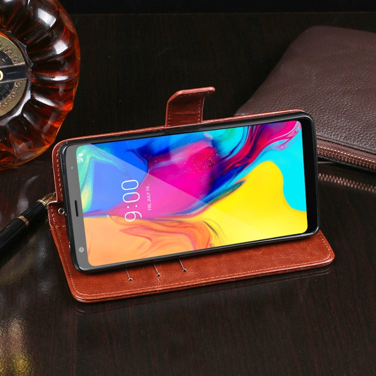 For LG Stylo 5 idewei Crazy Horse Texture Horizontal Flip Leather Case with Holder & Card Slots & Wallet(White) - free shipping - PMC Jewellery - Order now!