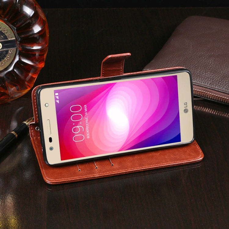 For LG X power2 idewei Crazy Horse Texture Horizontal Flip Leather Case with Holder & Card Slots & Wallet(Red) - LG Cases by idewei | Online Shopping South Africa | PMC Jewellery | Buy Now Pay Later Mobicred