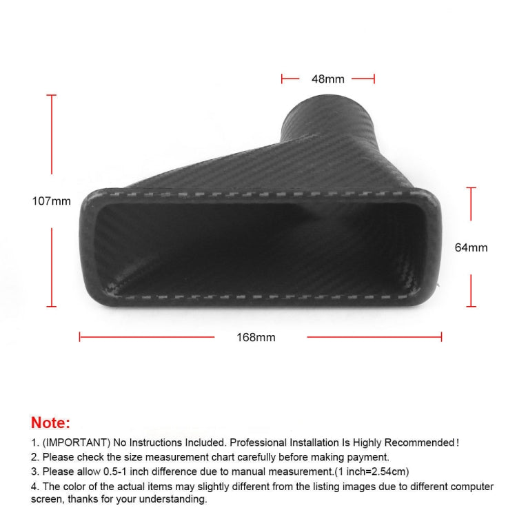 Car Modified Front Bumper Carbon Fiber Intake Pipe - Air Intake System by PMC TechLife | Online Shopping South Africa | PMC TechLife | Buy Now Pay Later Mobicred