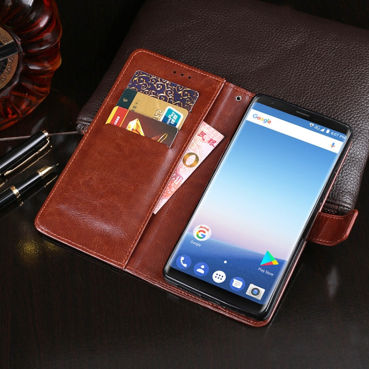 For Ulefone MIX 2 idewei  Crazy Horse Texture Horizontal Flip Leather Case with Holder & Card Slots & Wallet(Black) - Ulefone Cases by idewei | Online Shopping South Africa | PMC Jewellery | Buy Now Pay Later Mobicred