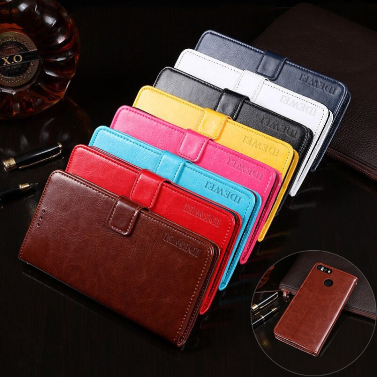 For Ulefone MIX 2 idewei  Crazy Horse Texture Horizontal Flip Leather Case with Holder & Card Slots & Wallet(Red) - free shipping - PMC Jewellery - Order now!