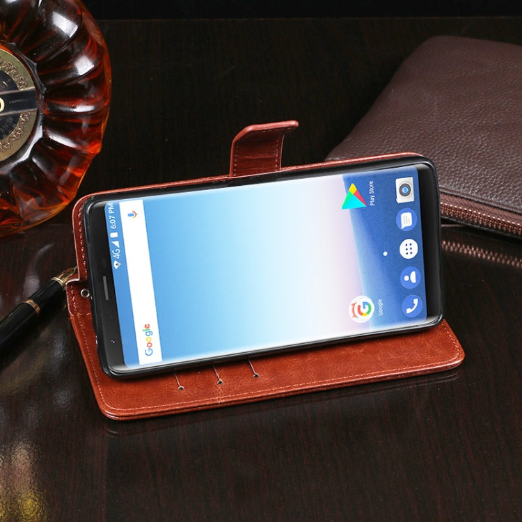 For Ulefone MIX 2 idewei  Crazy Horse Texture Horizontal Flip Leather Case with Holder & Card Slots & Wallet(Rose Red) - Ulefone Cases by idewei | Online Shopping South Africa | PMC Jewellery | Buy Now Pay Later Mobicred