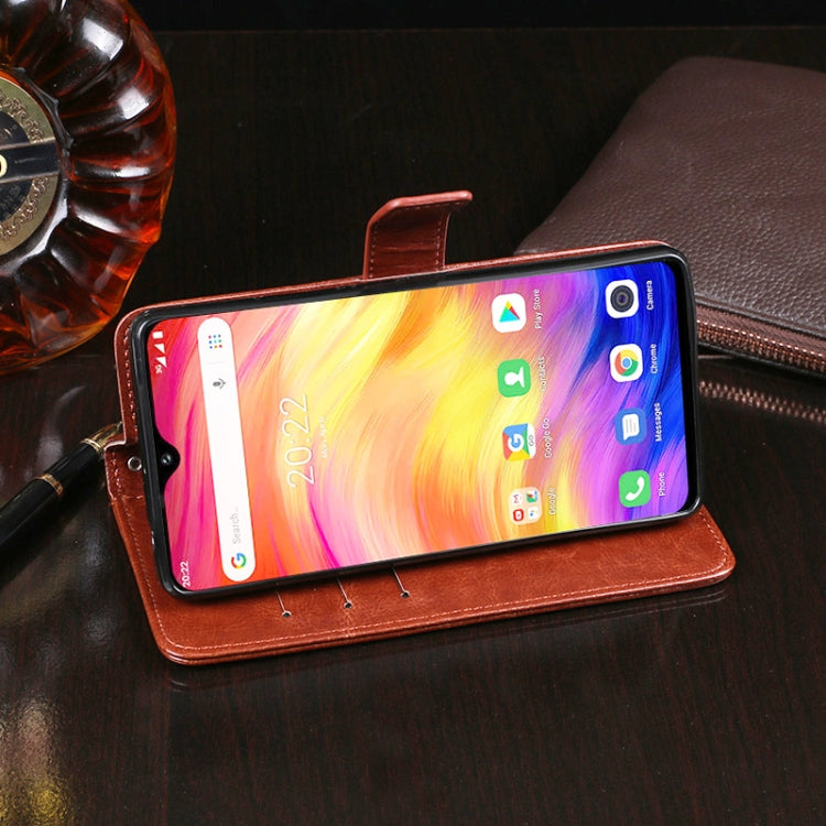 For Ulefone Note 7 idewei  Crazy Horse Texture Horizontal Flip Leather Case with Holder & Card Slots & Wallet(Yellow) - Ulefone Cases by idewei | Online Shopping South Africa | PMC Jewellery | Buy Now Pay Later Mobicred