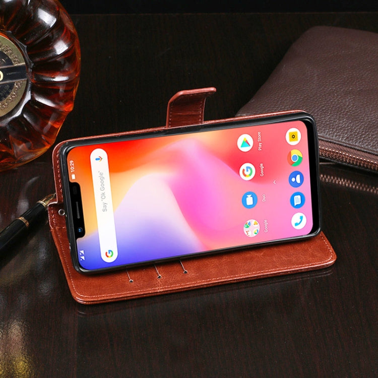 For Ulefone S10 Pro idewei  Crazy Horse Texture Horizontal Flip Leather Case with Holder & Card Slots & Wallet(Brown) - Ulefone Cases by idewei | Online Shopping South Africa | PMC Jewellery | Buy Now Pay Later Mobicred