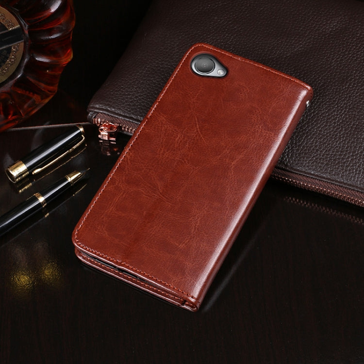 For HTC Desire 12 idewei Crazy Horse Texture Horizontal Flip Leather Case with Holder & Card Slots & Wallet(White) - free shipping - PMC Jewellery - Order now!