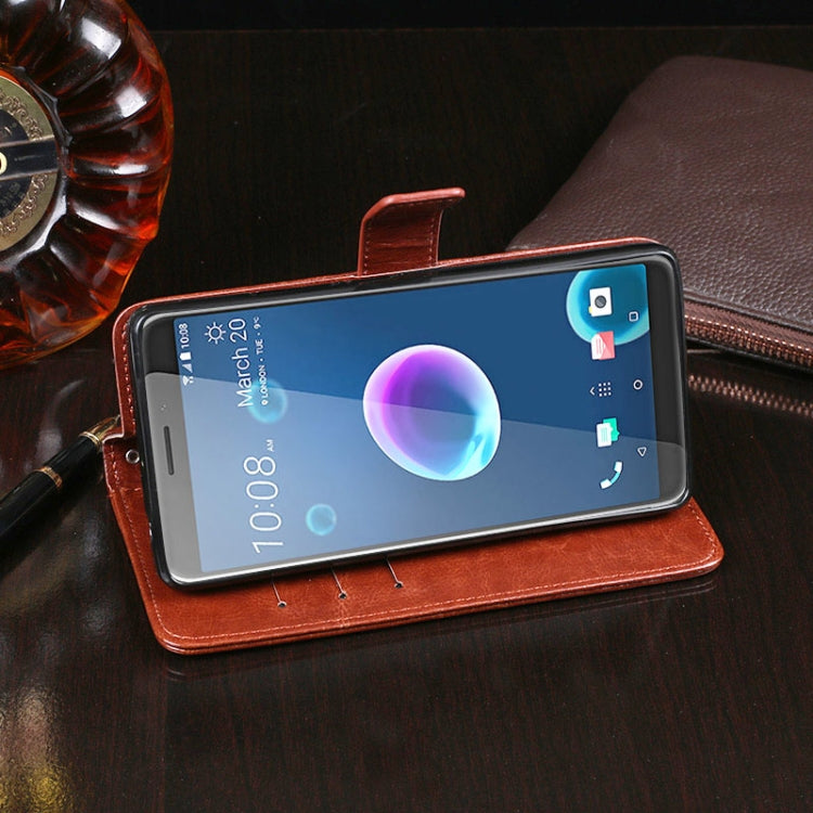 For HTC Desire 12 idewei Crazy Horse Texture Horizontal Flip Leather Case with Holder & Card Slots & Wallet(Red) - More Brand by idewei | Online Shopping South Africa | PMC Jewellery | Buy Now Pay Later Mobicred