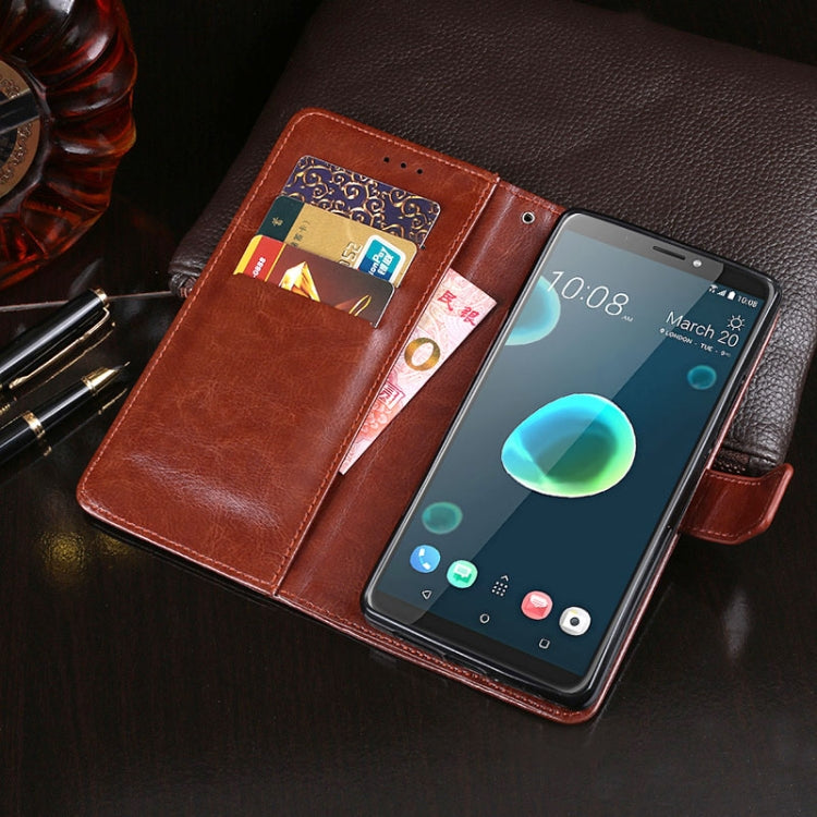 For HTC Desire 12+ idewei Crazy Horse Texture Horizontal Flip Leather Case with Holder & Card Slots & Wallet(Red) - More Brand by idewei | Online Shopping South Africa | PMC Jewellery | Buy Now Pay Later Mobicred