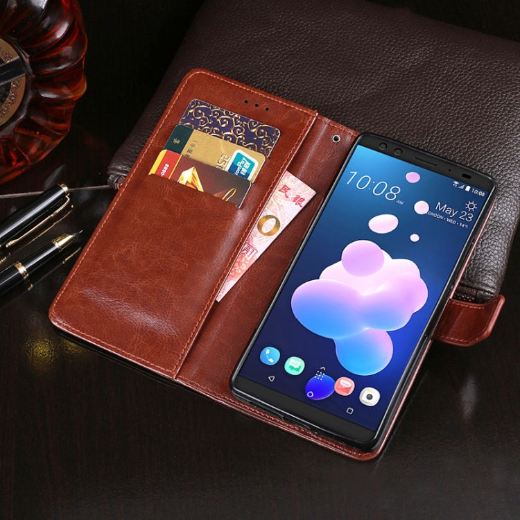 For HTC U12+ idewei Crazy Horse Texture Horizontal Flip Leather Case with Holder & Card Slots & Wallet(Yellow) - More Brand by idewei | Online Shopping South Africa | PMC Jewellery | Buy Now Pay Later Mobicred