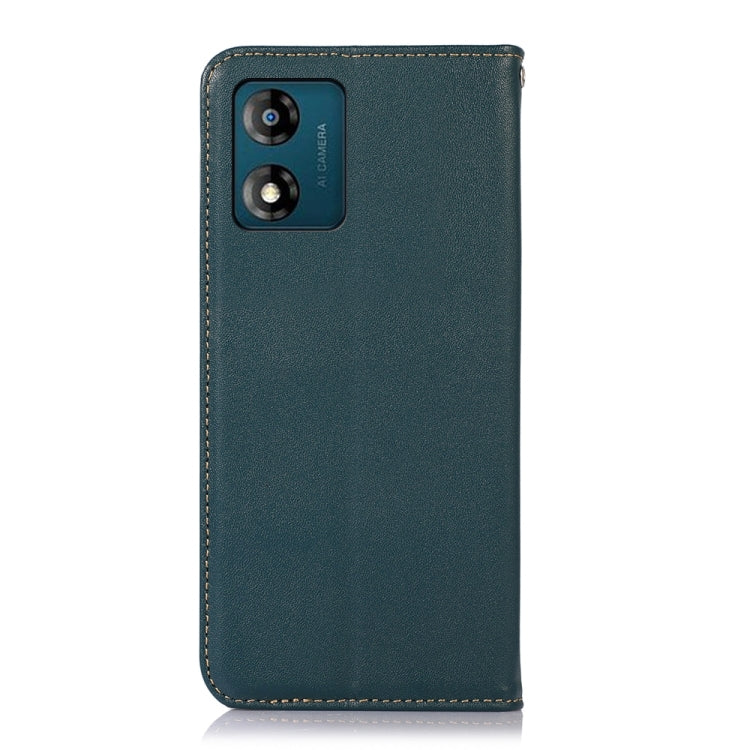 For Motorola Moto E13 4G 2023 KHAZNEH Nappa Top Layer Cowhide Leather Phone Case(Green) - Motorola Cases by PMC TechLife | Online Shopping South Africa | PMC TechLife | Buy Now Pay Later Mobicred