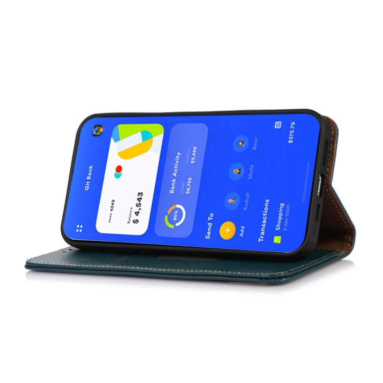 For Motorola Moto E13 4G 2023 KHAZNEH Nappa Top Layer Cowhide Leather Phone Case(Green) - Motorola Cases by PMC TechLife | Online Shopping South Africa | PMC TechLife | Buy Now Pay Later Mobicred