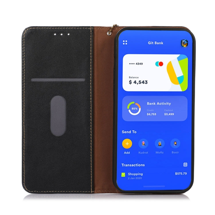For Motorola Moto E13 4G 2023 KHAZNEH Nappa Top Layer Cowhide Leather Phone Case(Black) - free shipping - PMC TechLife - Order now!