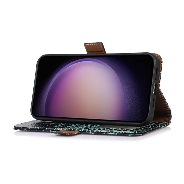 For OnePlus Nord CE 3 Lite Crocodile Top Layer Cowhide RFID Leather Phone Case(Green) - OnePlus Cases by PMC TechLife | Online Shopping South Africa | PMC TechLife | Buy Now Pay Later Mobicred