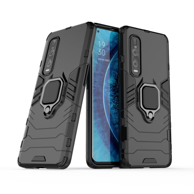 For OPPO Find X2 Pro PC + TPU Shockproof Protective Case with Magnetic Ring Holder(Black) - OPPO Cases by PMC TechLife | Online Shopping South Africa | PMC TechLife | Buy Now Pay Later Mobicred