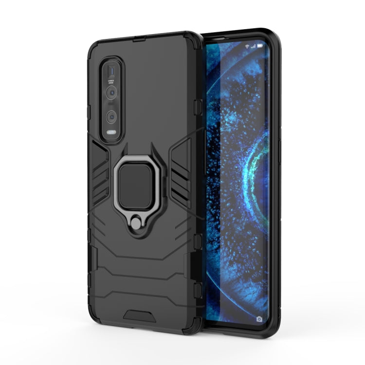 For OPPO Find X2 Pro PC + TPU Shockproof Protective Case with Magnetic Ring Holder(Black) - OPPO Cases by PMC TechLife | Online Shopping South Africa | PMC TechLife | Buy Now Pay Later Mobicred