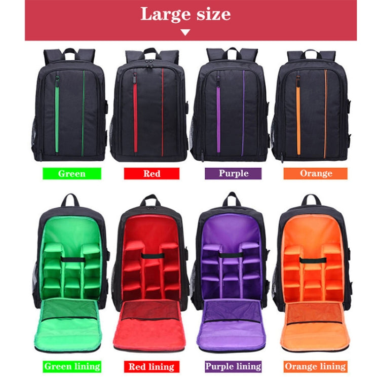 Outdoor Camera Backpack Waterproof Photography Camera Shoulders Bag, Size:33.5x25.5x15.5cm(Orange) - Backpack by PMC TechLife | Online Shopping South Africa | PMC TechLife | Buy Now Pay Later Mobicred