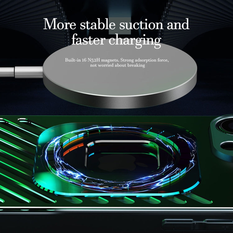 For iPhone 14 Plus R-JUST Square Round Mirror PC+TPU Phone Case(Blue) - free shipping - PMC TechLife - Order now!