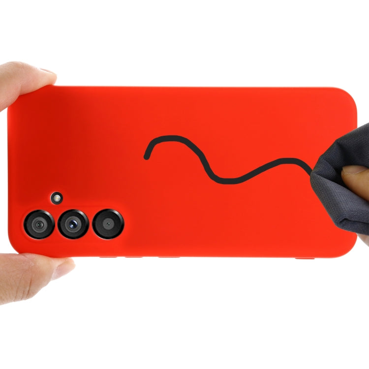 For Samsung Galaxy A34 5G Pure Color Liquid Silicone Shockproof Phone Case(Red) - Galaxy Phone Cases by PMC TechLife | Online Shopping South Africa | PMC TechLife