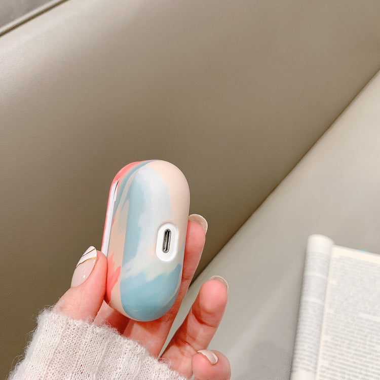 For AirPods Pro Ink Painting Water Sticker PC Earphone Case(Navy Blue) - For AirPods Pro by PMC Jewellery | Online Shopping South Africa | PMC Jewellery | Buy Now Pay Later Mobicred