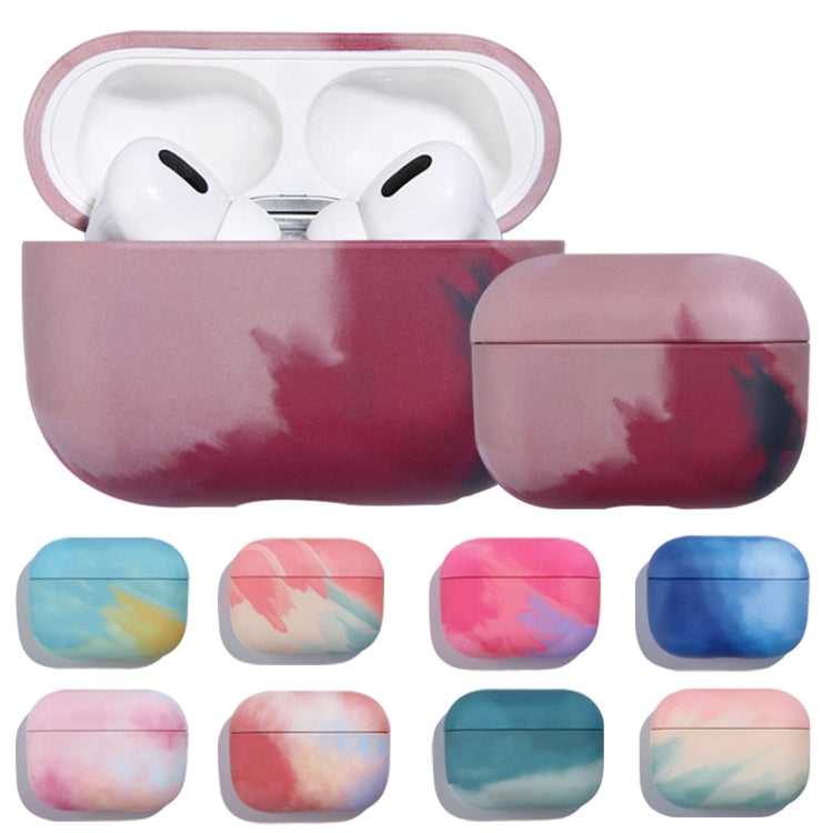 For AirPods 3 Ink Painting Water Sticker PC Earphone Case(Navy Blue) - free shipping - PMC Jewellery - Order now!