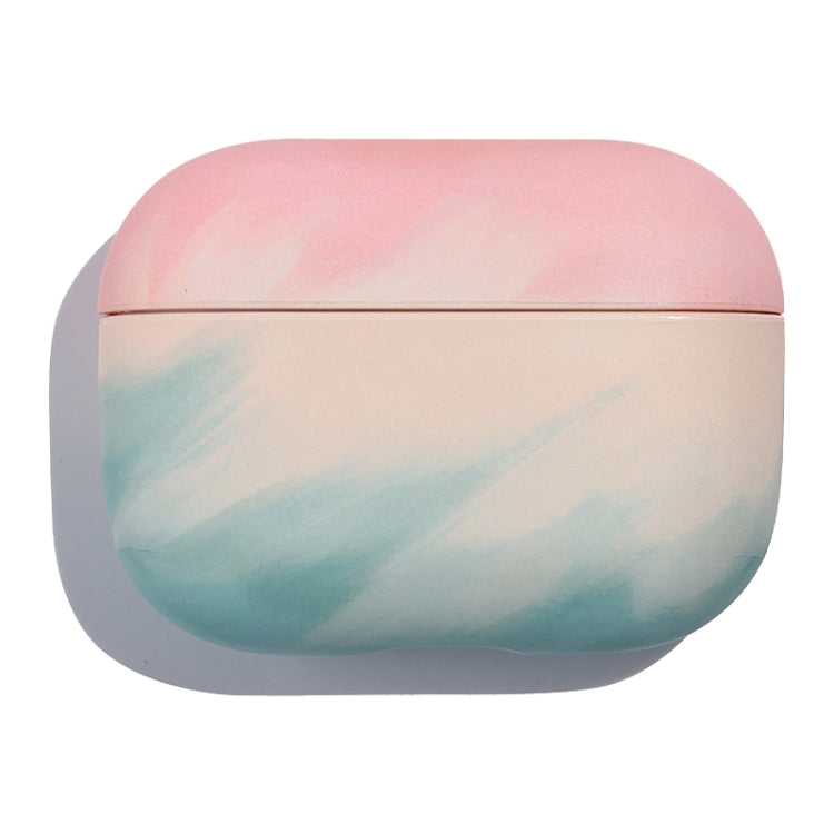 For AirPods 1 / 2 Ink Painting Water Sticker PC Earphone Case(Ink Green) - For AirPods 1/2 by PMC Jewellery | Online Shopping South Africa | PMC Jewellery | Buy Now Pay Later Mobicred