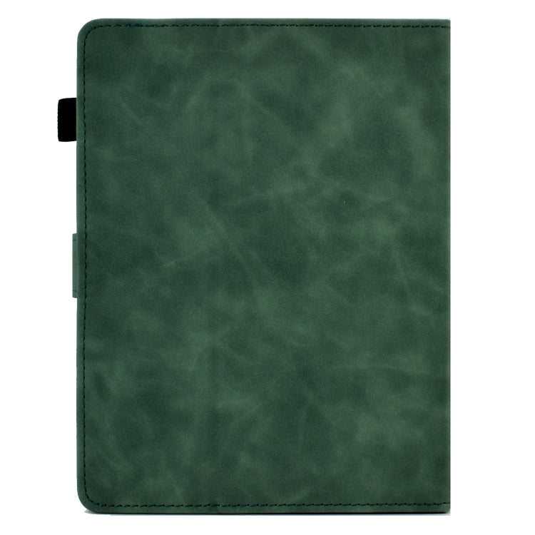 For 10 inch Tablets Peony Butterfly Embossed Leather Tablet Case(Green) - 10 - 11 inch by PMC TechLife | Online Shopping South Africa | PMC TechLife | Buy Now Pay Later Mobicred