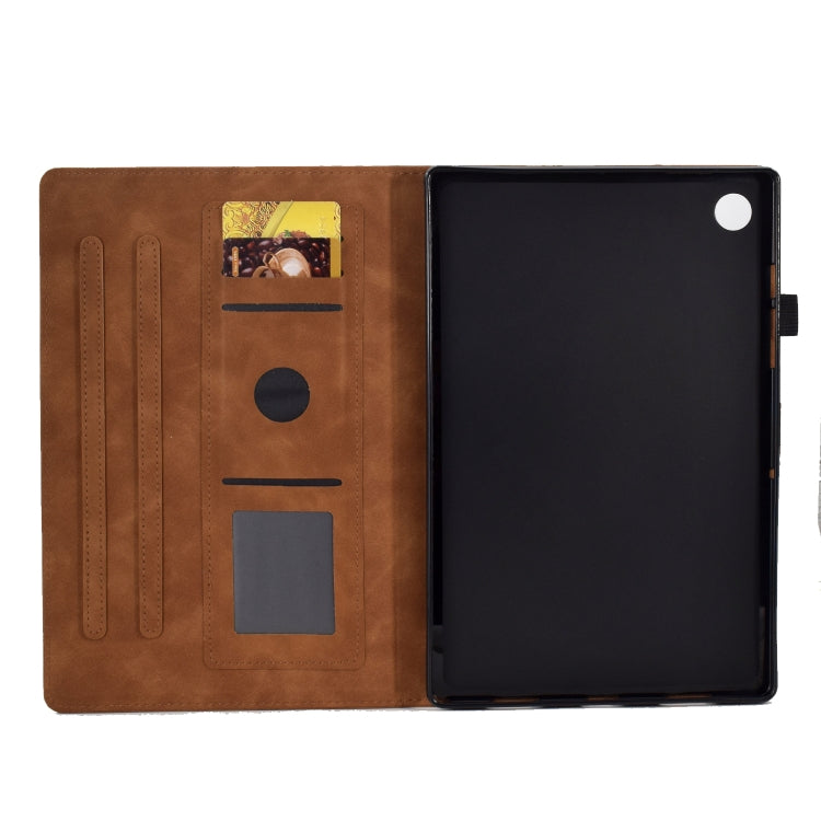 Peony Butterfly Embossed Leather Tablet Case For Huawei MatePad T 10 / T 10s / Honor Tablet Enjoy 2 / Pad X6 / Pad 6(Brown) - free shipping - PMC TechLife - Order now!