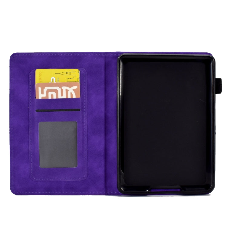For Amazon Kindle 11th 2022 Peony Butterfly Embossed Leather Smart Tablet Case(Purple) - Amazon by PMC TechLife | Online Shopping South Africa | PMC TechLife | Buy Now Pay Later Mobicred