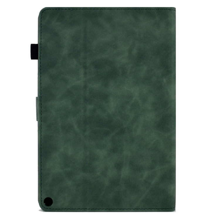 For Amazon Kindle Fire HD8 2020 Peony Butterfly Embossed Leather Smart Tablet Case(Green) - Amazon by PMC TechLife | Online Shopping South Africa | PMC TechLife | Buy Now Pay Later Mobicred