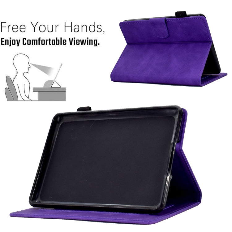 For Amazon Kindle Paperwhite 4/3/2/1 Peony Butterfly Embossed Leather Smart Tablet Case(Purple) - Amazon by PMC TechLife | Online Shopping South Africa | PMC TechLife | Buy Now Pay Later Mobicred